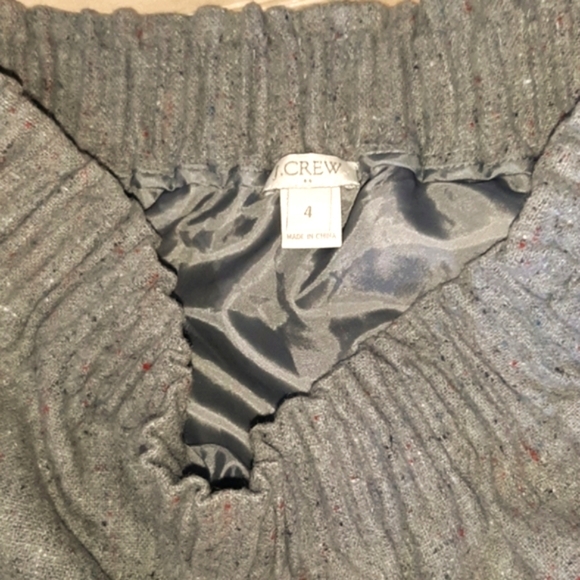 J. Crew Classy Wool Blend Elastic Waist Lined A-line Mini Flare Short Skirt. - Picture 5 of 7